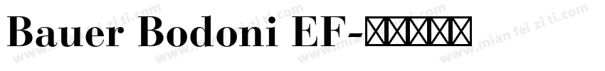 Bauer Bodoni EF字体转换